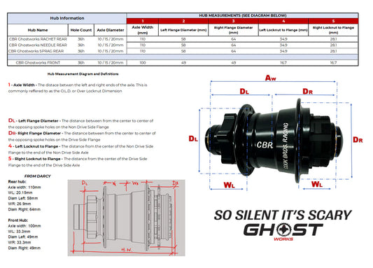 Cook Bros Racing Ghostworks Rear Hub - Needle Bearing
