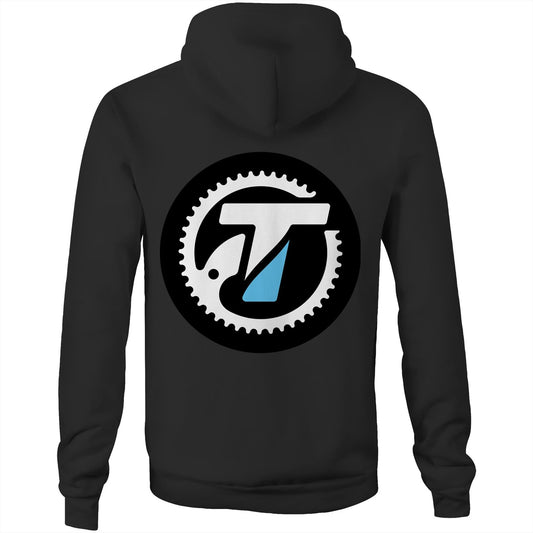 Twisted Co AS Colour Classic Hoodie - Light Blue logo Black/Navy/Grey