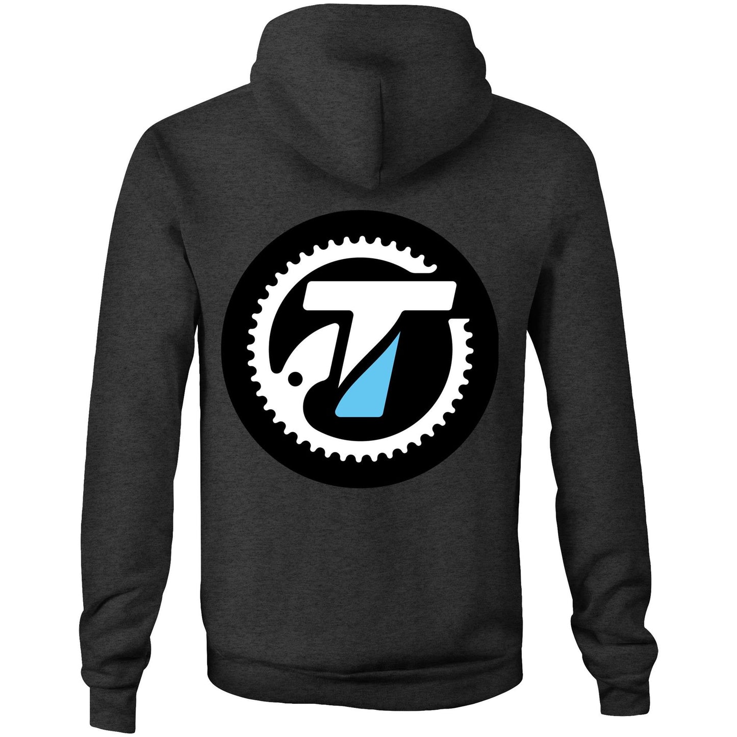 Twisted Co AS Colour Classic Hoodie - Light Blue logo Black/Navy/Grey