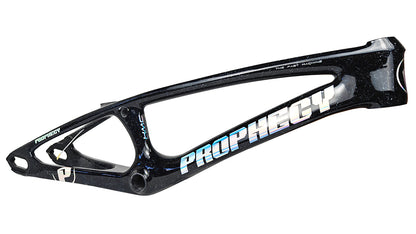 Dirty Black Prophecy SCUD EVO3 Carbon BMX Disc Frame & Forks Kit (Gloss Black with White Splatter)