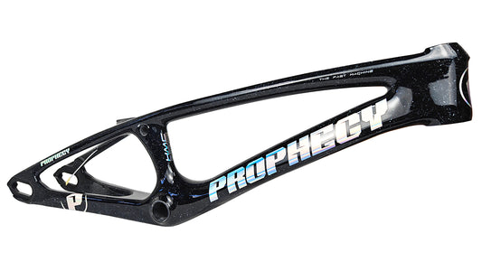Dirty Black Prophecy SCUD EVO3 Carbon BMX Disc Frame & Forks Kit (Gloss Black with White Splatter)