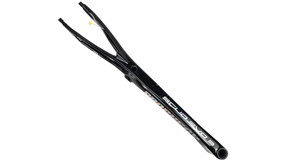 Dirty Black Prophecy SCUD EVO3 Carbon BMX Disc Frame & Forks Kit (Gloss Black with White Splatter)