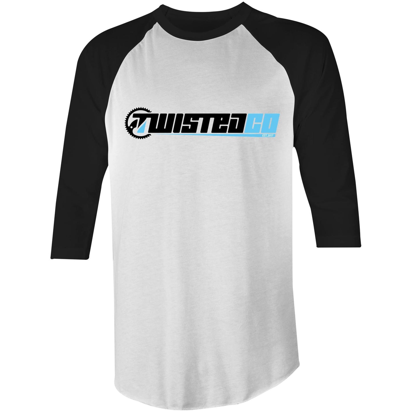 Twisted Co 3/4 Sleeve T-Shirt -Light Blue Logo